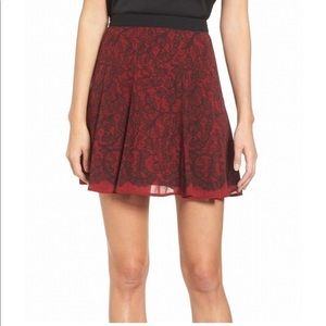 Michael Kors black lace print skirt